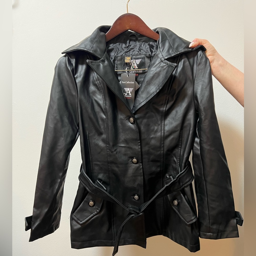 NWT ITALIAN LEATHER COAT